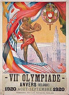 1920 Summer Olympics games of the VII Olympiad, celebrated in Antwerp, Belgium, in 1920