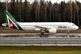 Alitalia Airbus A320 in the final livery design