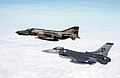 F-4E and F-16A of the 86th TFW