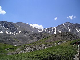 Grays Peak is the highest peak of the Front Range of Colorado and the tenth highest peak of the Rocky Mountains.