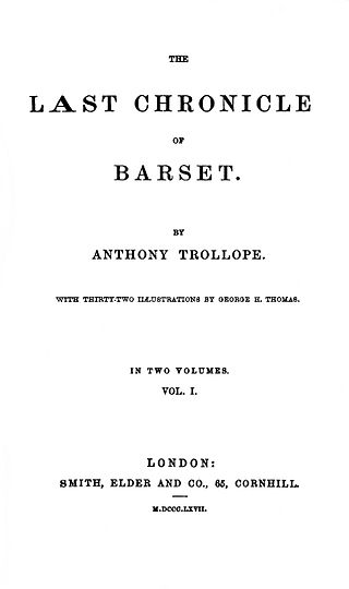 <i>The Last Chronicle of Barset</i> 1867 novel by Anthony Trollope