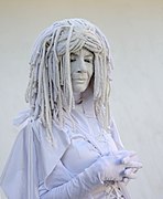 Une femme statue à Miami Beach, en Floride.