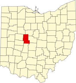 Locatie van Union County in Ohio