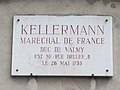 Plaque commémorant la naissance de Kellermann à Strasbourg au 6 rue brulée