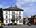 Deutsch: Ravensburg, Haus Gartenstraße 1, Fassade zur Schussenstraße, rechts Blick in die Gartenstraße