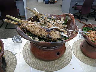 <span class="mw-page-title-main">Sate bandeng</span> Indonesian grilled milkfish dish