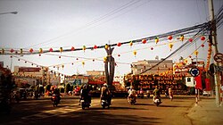 Vietnamese New Year celebration in 2012 at Lái Thiêu's People Committee roundabout