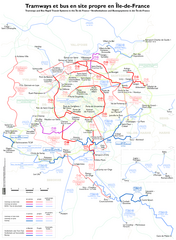 Straßenbahnen und BHNS in der Île-de-France