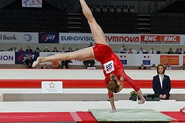 2015 European Artistic Gymnastics Championships - Vault - Ksenia Afanasyeva 04.jpg