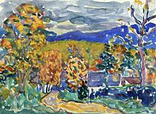Autumn in New England, watercolor, Maurice Prendergast, c. 1910-1913 Autumn in New England Maurice Prendergast.jpeg