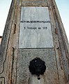 Fontaine sur la grand-place d'Octon dont la date d'érection est indiquée suivant le calendrier républicain