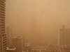 Dust storm in Surfers Paradise, a suburb on the Gold Coast in Queensland, Australia