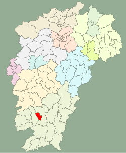 Location in Jiangxi