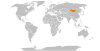 Location map for Lithuania and Mongolia.