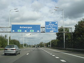 L'autoroute au niveau de Malines-Nord