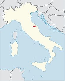 Locator map of diocese of Jesi