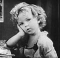 Shirley Temple in 1933 geboren op 23 april 1928