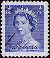 Selo de 5 cents. Isabel II (1953).