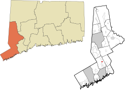 Cannondale's location within the Western Connecticut Planning Region and the state of Connecticut