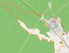 Mapa konturowa Zawadzkiego, po prawej znajduje się punkt z opisem „Huta Andrzej”