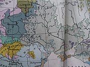 Полска карта од 1927 година, која ги означува Украинците како „Рутенци“ („Rusini“) и Белорусите како „Бели Рутенци' („Białorusini“)