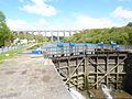 Port-Launay : le viaduc ferroviaire vu depuis l'écluse de Guili Glaz 2.