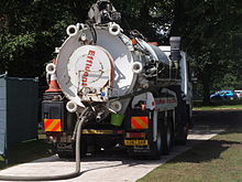 Vacuum tanker used to collect sewage at Tatton Park flower show, July 2009, England Aa sewagetanker tattonflowershow2009.jpg