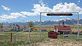 Spread Eagle Peak framed to right under "Ranch"