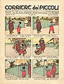 Image 43The cover of the Corriere dei Piccoli on 11 July 1911 carries a cartoon strip in the Italian style, without speech bubbles. (from Culture of Italy)