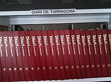 Colección de tomos del Diario de Tarragona