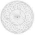 Tassellatura Penrose ennagonale con seme 18x1