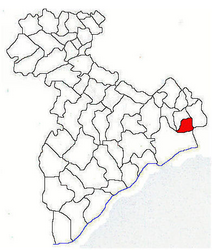 Location in Giurgiu County