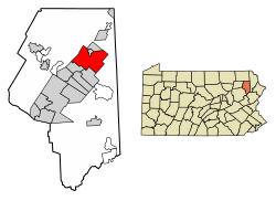 Location of Archbald in Lackawanna County, Pennsylvania