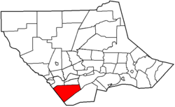 Map of Lycoming County, Pennsylvania highlighting Limestone Township