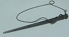 A typical marlinspike with lanyard Marlingspike.JPG