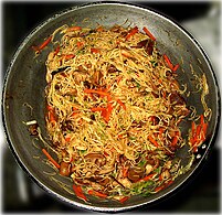 Fried misua with vegetables