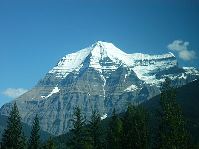 39. Mount Robson in British Columbia is the highest summit of the Canadian Rockies.