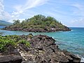 Vue de Petit Îlet depuis Grand Îlet.