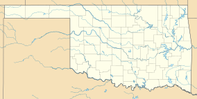 A map of Oklahoma showing the location of Lake Eufaula State Park