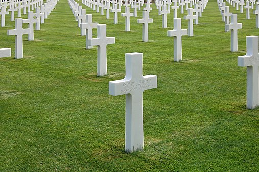 Cimetière américain de Colleville-sur-Mer en Normandie