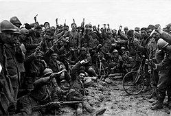 Members of the Arditi Corps wielding daggers, 1918