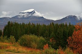 Leigastind (mountain) near Bjerkvik, Narvik municipality, on 28 September 2010