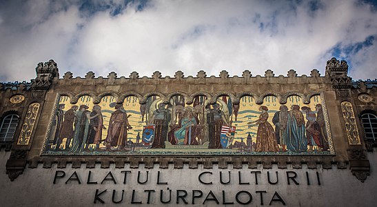 Mosaics for Palace of Culture in Târgu Mureș, Romania by Aladár Körösfői-Kriesch and Miksa Róth (1911–1913)