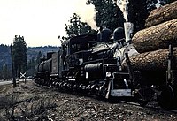 近代化を図ったパシフィック・コースト形の1両である1929年製のKlickitat Log & Lumber Co.鉄道の7号機