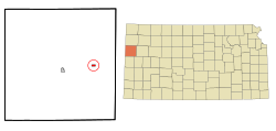 Location within Wallace County and Kansas