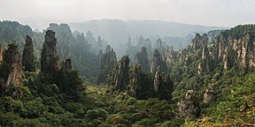 Panorama vom Berg Tianzi Shan