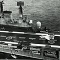 VA-46 A-7E landing on HMS Ark Royal, 1976