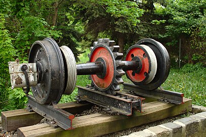 Rack railway wheelset