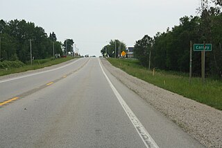 <span class="mw-page-title-main">Nadeau Township, Michigan</span> Civil township in Michigan, United States