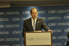 Representative Camp speaking at the Center for Strategic and International Studies. DaveCamp-CSIS.png